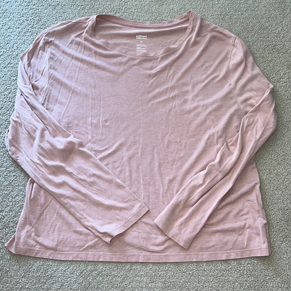 Girlfriend Collective Beige Pink Longsleeve